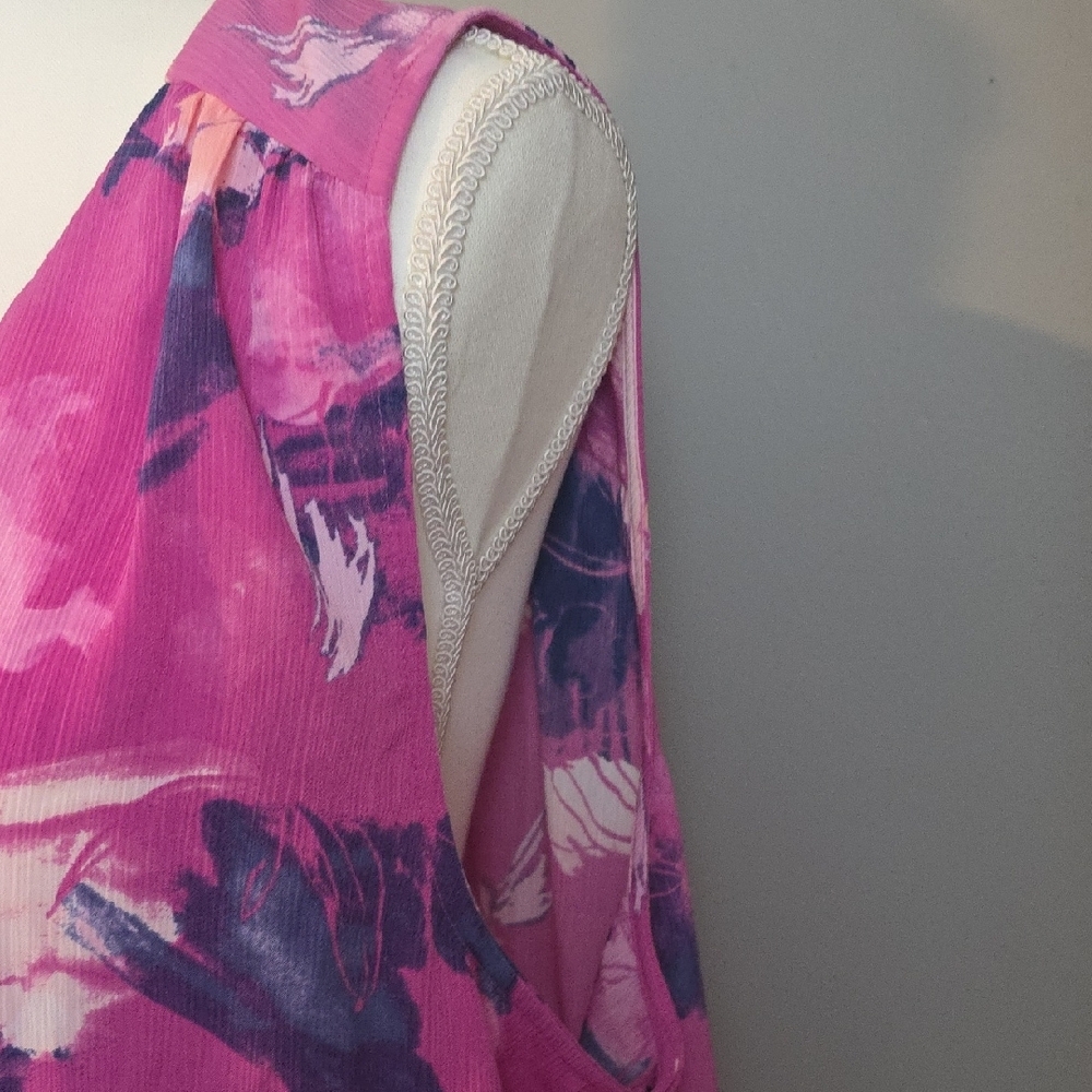 Nine West Pink Tie Front Tank Top NWT Size XXL - Picture 6 of 8